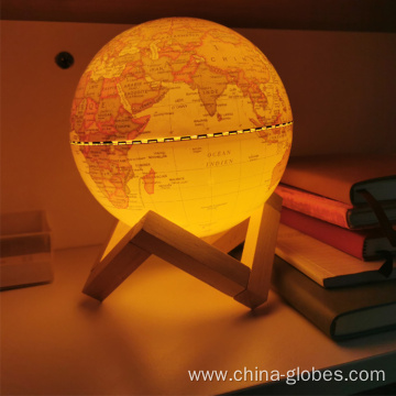 Children's Light Up Globe Lamp Vintage